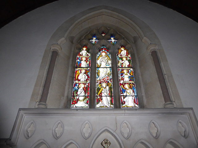 File:St Michael, Bricklehampton, stained glass window (d) - geograph.org.uk - 4888073.jpg