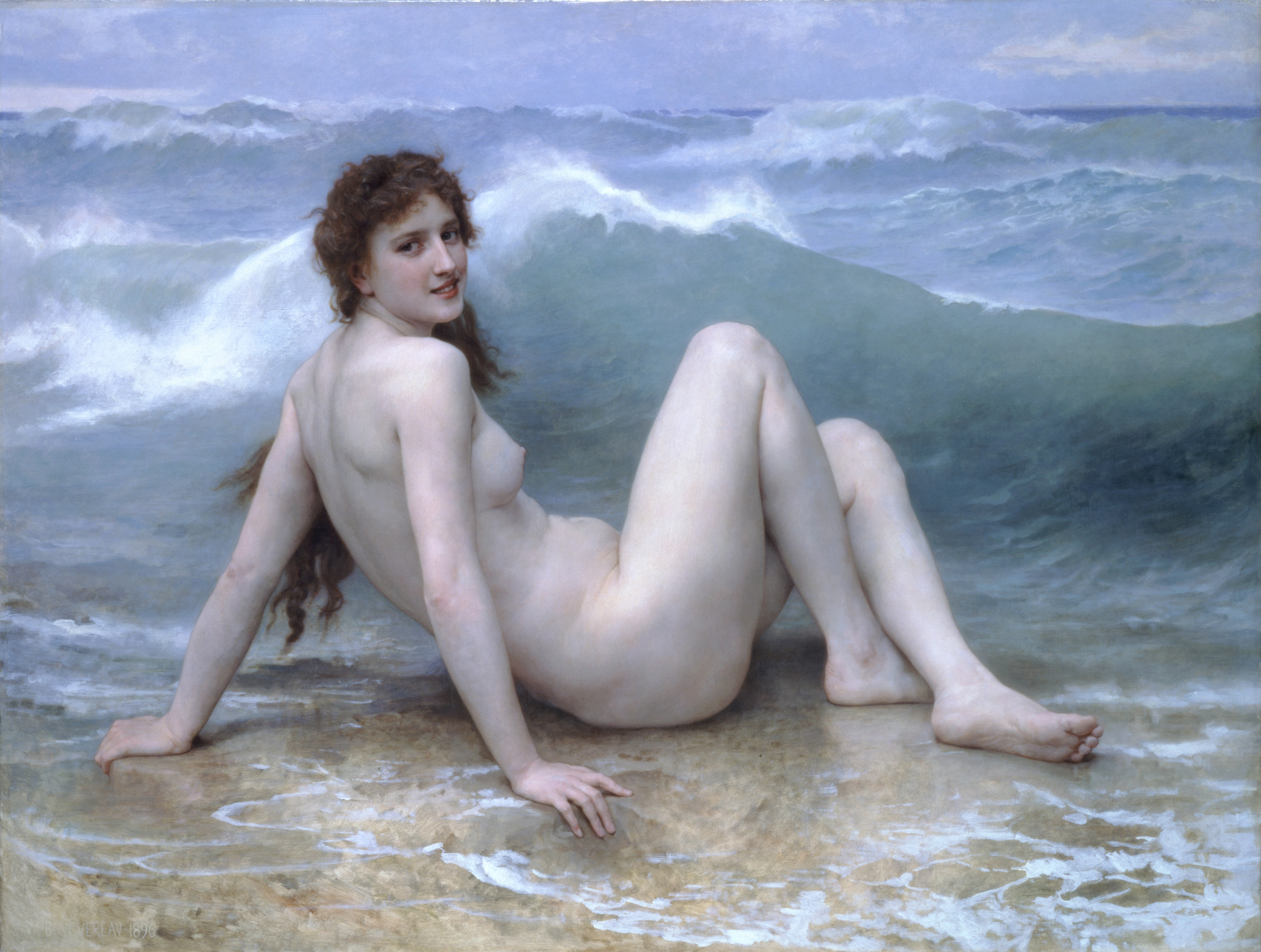 Nudes in Academic Art: William-Adolphe Bouguereau, The Wave, 1896, private collection