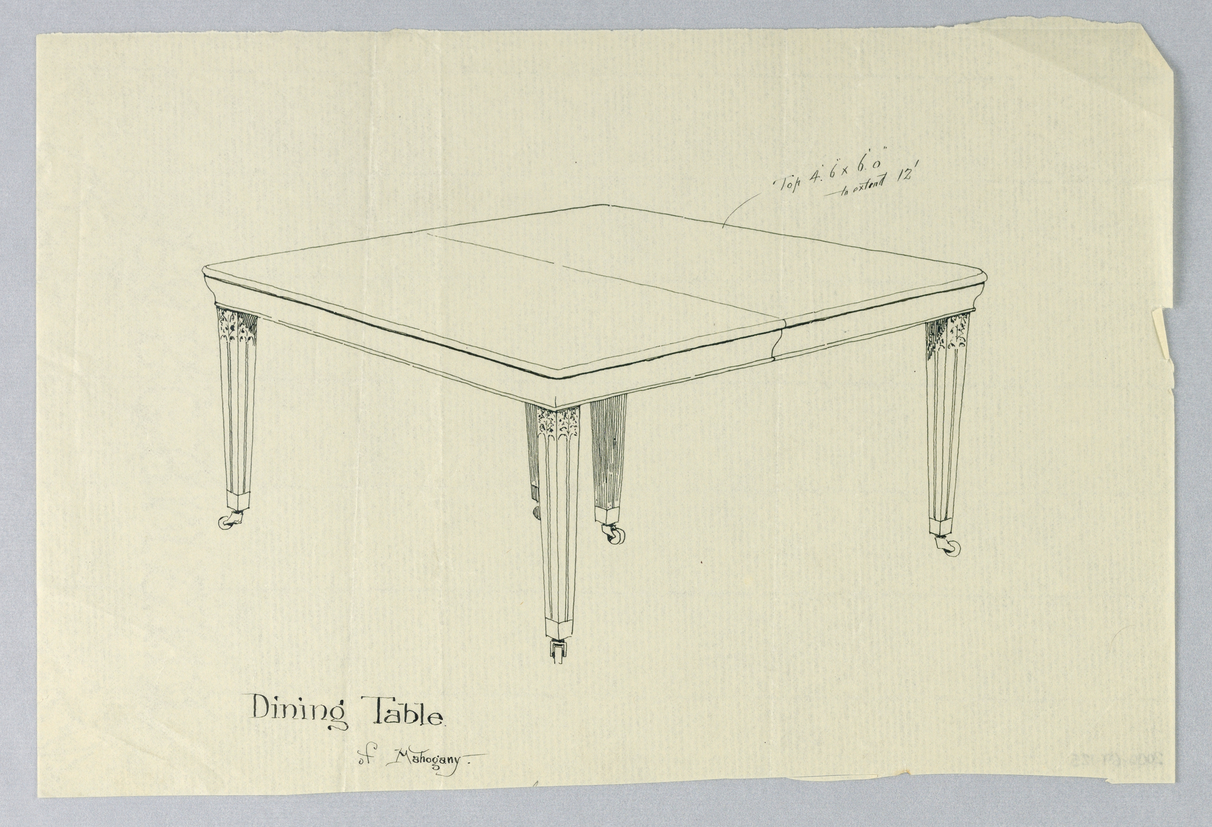 Italian Dining Table drawings