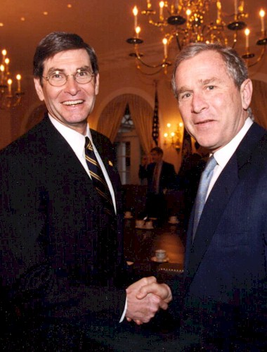 Ryun with President George W. Bush in 2004