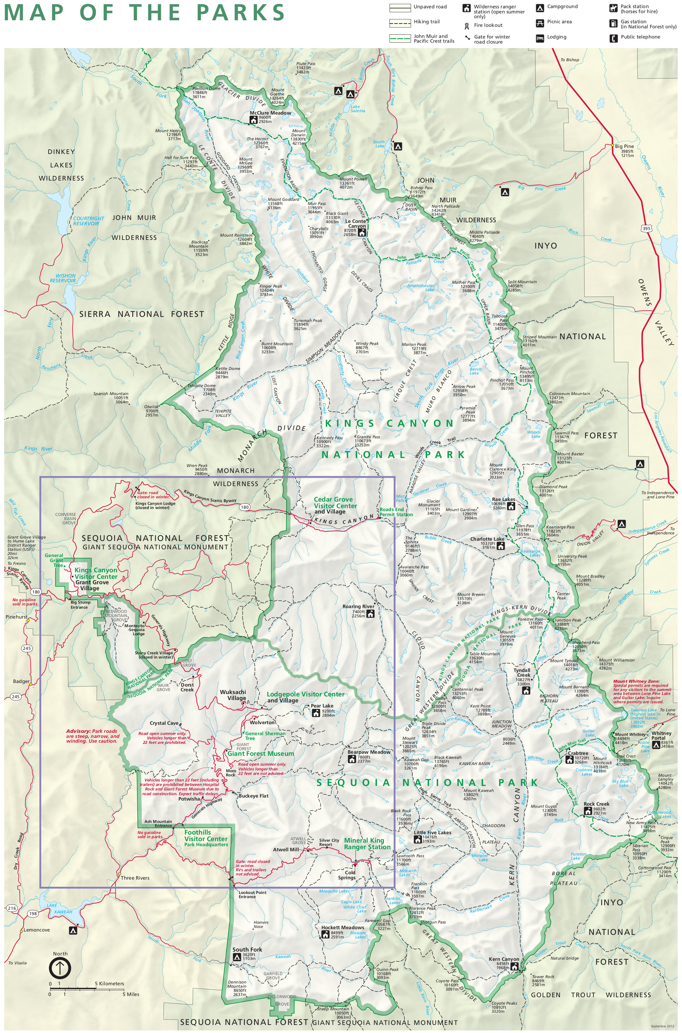 Sequoia National Park Map Pdf File:nps Sequoia-Kings-Canyon-Park-Map.jpg - Wikimedia Commons