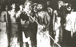 A scene from the drama. Nabanna Bengali theatre scene.png