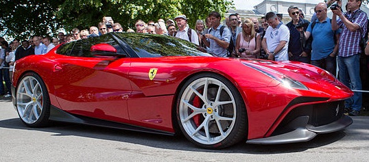 File Red Ferrari F12 Trs Facing Right Jpg Wikimedia Commons