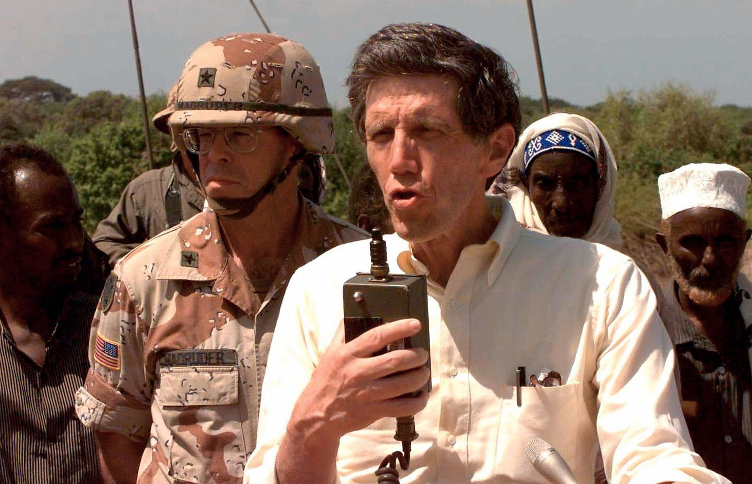 Robert Oakley in Somalia in 1993