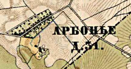 План деревни Арбонье. 1885 год