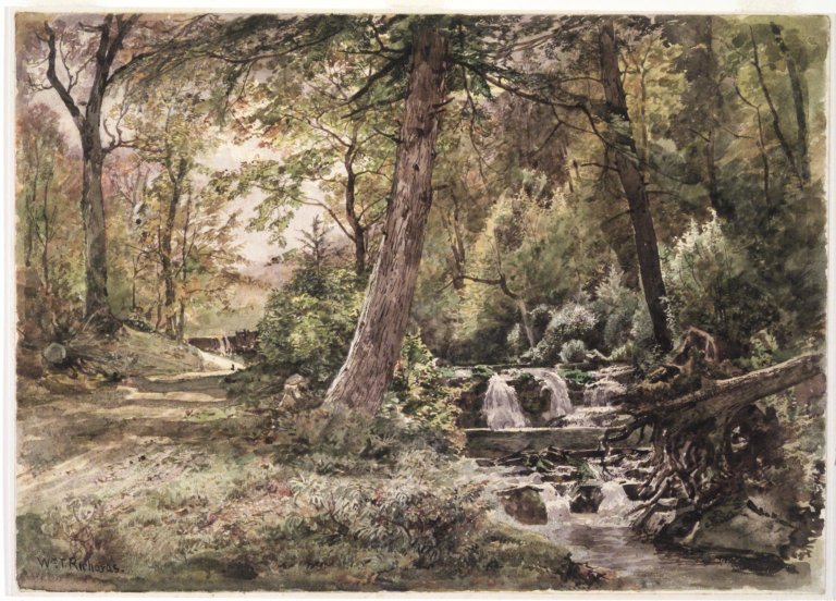 File:Brooklyn Museum - Landscape with Stream and Road, Chester County - William Trost Richards - overall.jpg