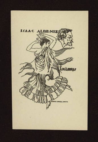 Ex libris Isaac Albéniz realizado por [[Ismael Smith