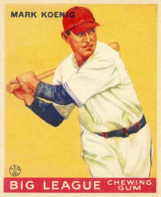 <span class="mw-page-title-main">Mark Koenig</span> American baseball player