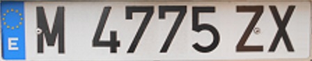 File:Matrícula automovilística España 1971 M 4775 ZX.jpg