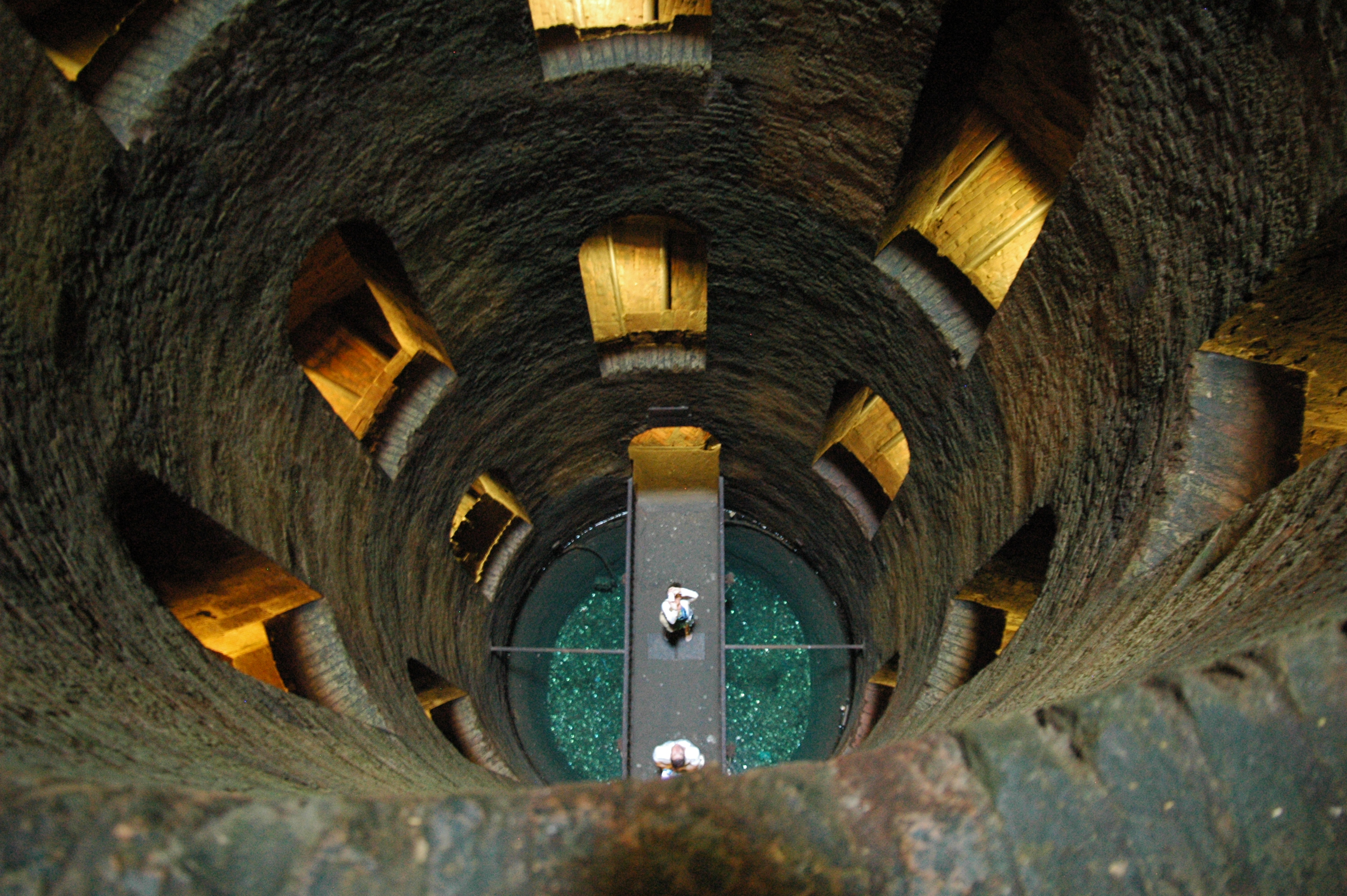 Pozzo di San Patrizio (St. Patrick's Well) in Orvieto, Italy (looking up) :  r/EngineeringPorn