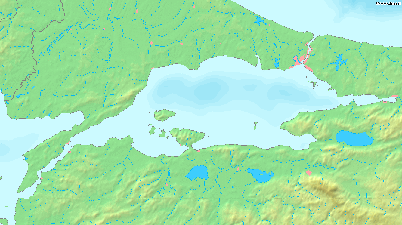 marmarske more mapa File:Sea of Marmara map.png   Wikimedia Commons marmarske more mapa