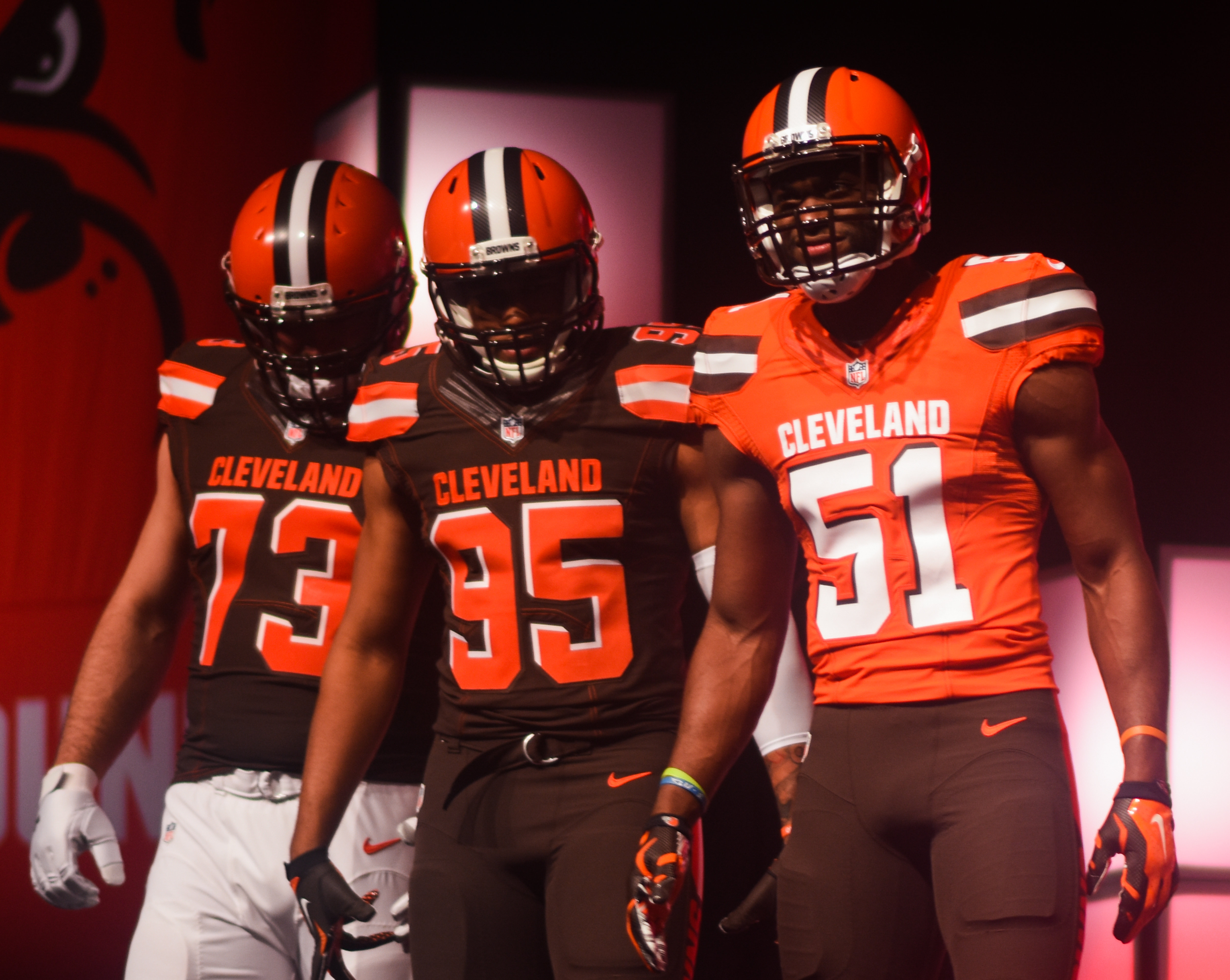 The Cleveland Browns unveil their new uniforms