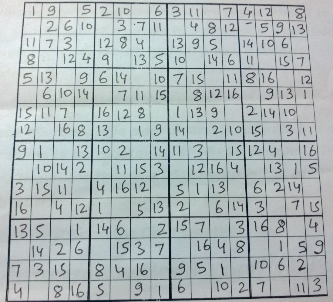 pegamento jugo Bigote File:16 by 16 Sudoku invented..jpg - Wikimedia Commons