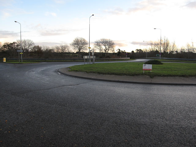 File:A11 junction at Red Lodge - geograph.org.uk - 1638686.jpg