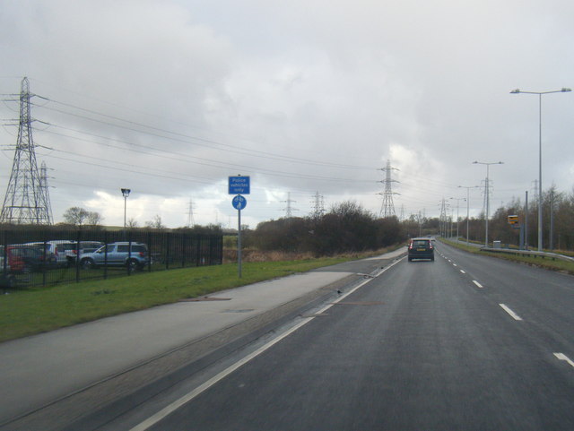 File:A583 Riversway and pylons looking west - geograph.org.uk - 3813159.jpg
