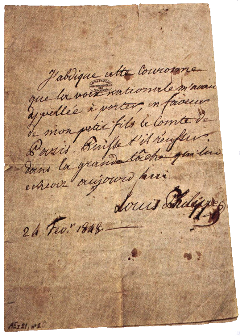 King Louis Philippe (France) - Manuscript Letter Signed 07/14/1821