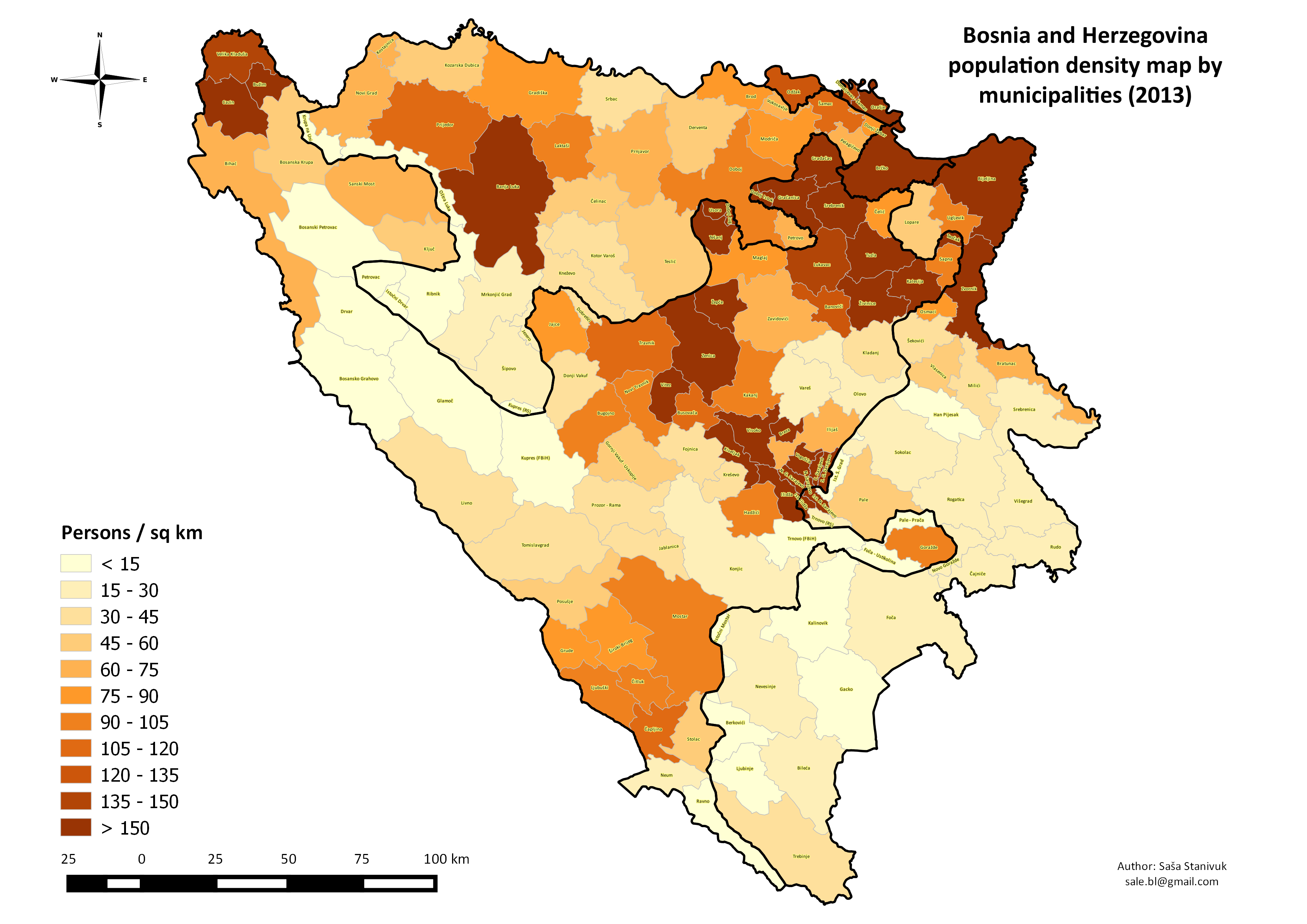 bh kulturna baština - Page 2 BiH_population_density_map_2013_by_municipalities