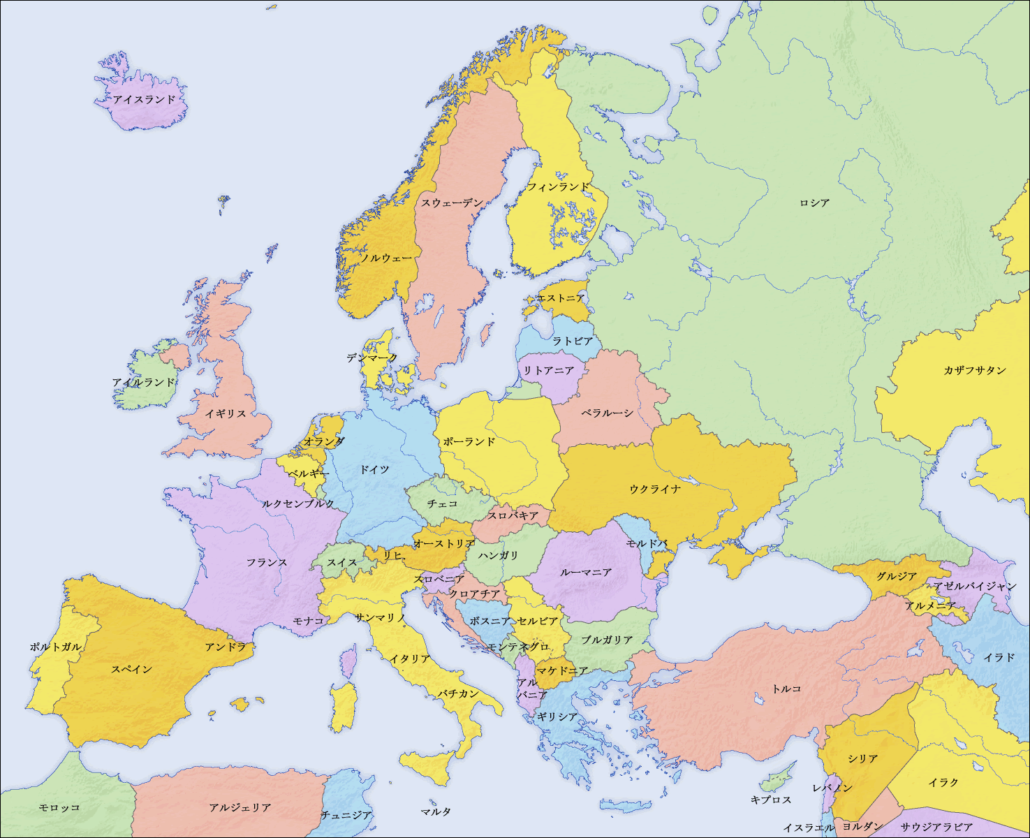 Map Of Countries In Europe