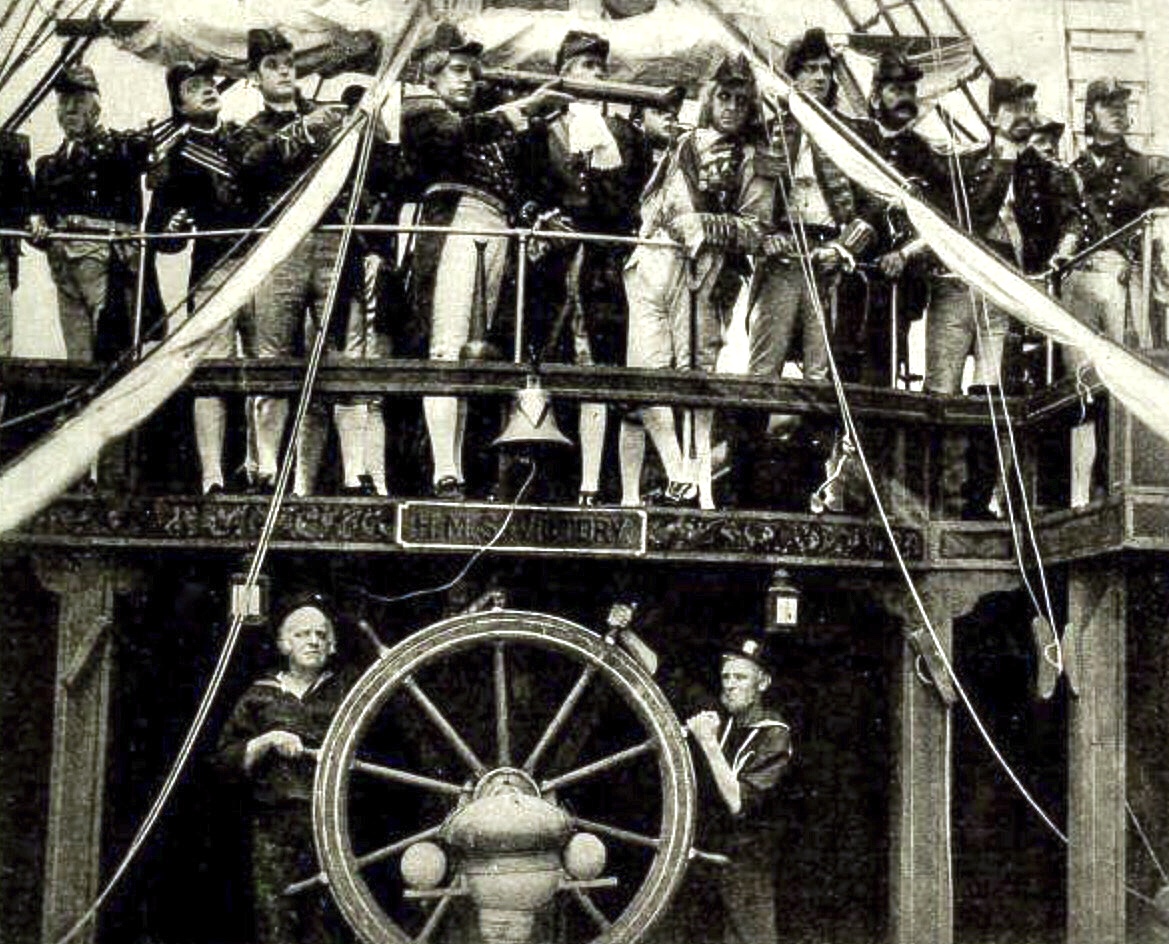 File Film Still Of Admiral Nelson And His Officers Aboard Hms Victory From 1911 Edison Film The Battle Of Trafalgar Jpeg Wikimedia Commons