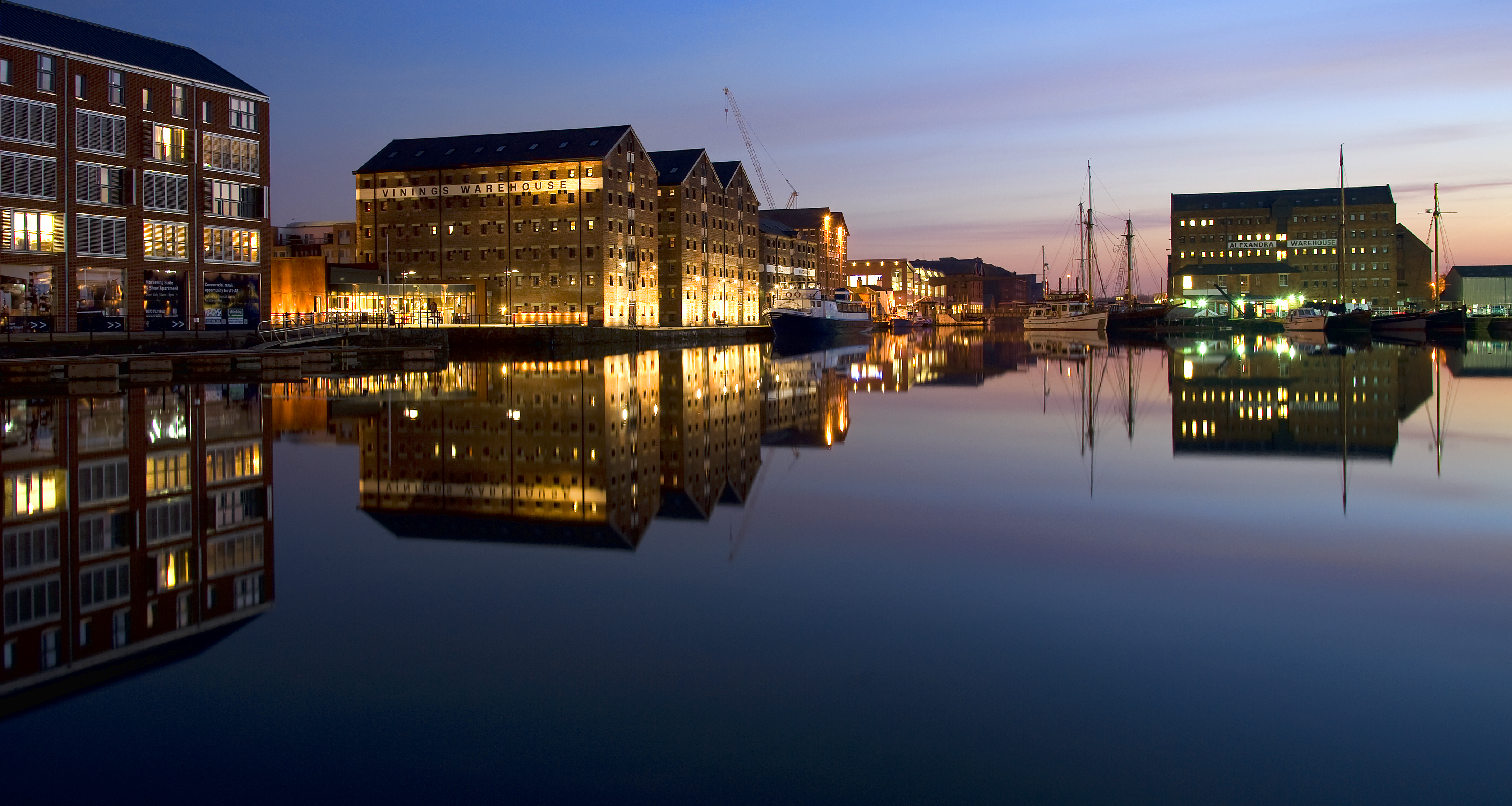 FileGloucester Docks at Night.jpeg Wikimedia Commons