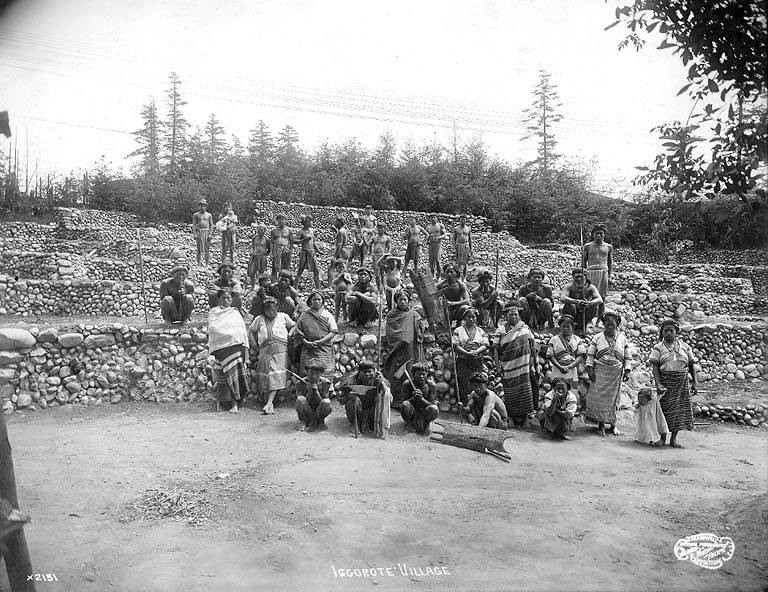 File:Igorrote men, women and children, in front of irrigated rice terraces, Igorrote Village, Alaska Yukon Pacific Exposition (AYP 429).jpeg