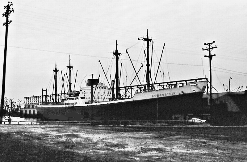 File:MS Reifenstein cargo ship of the North German Lloyd at the Port of Baltimore - 1960.jpg