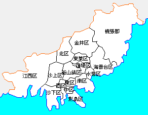 釜山広域市の地図