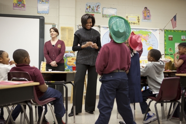 File:Michelle Obama at Burgess-Peterson Academy.JPG