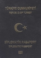 Diplomatic Passport of Turkey (Diplomatik Pasaport) issued until 1 April 2018
