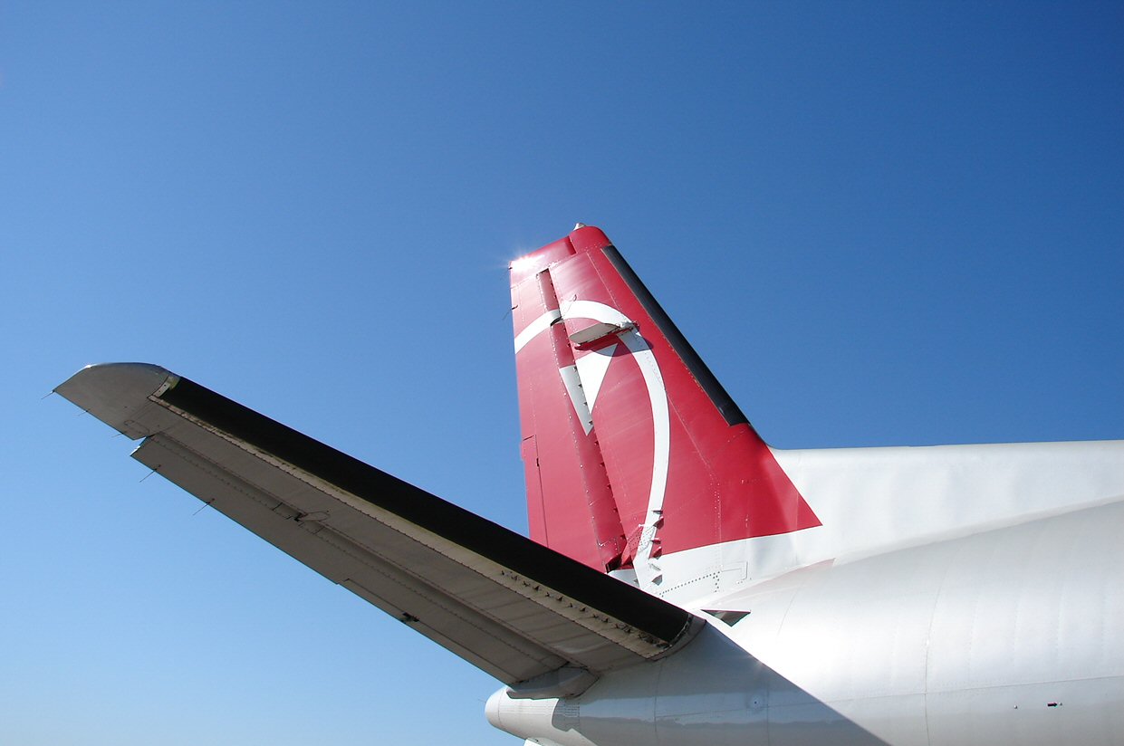 Saab 340 Tail with the new color treatment! (839515220).jpg