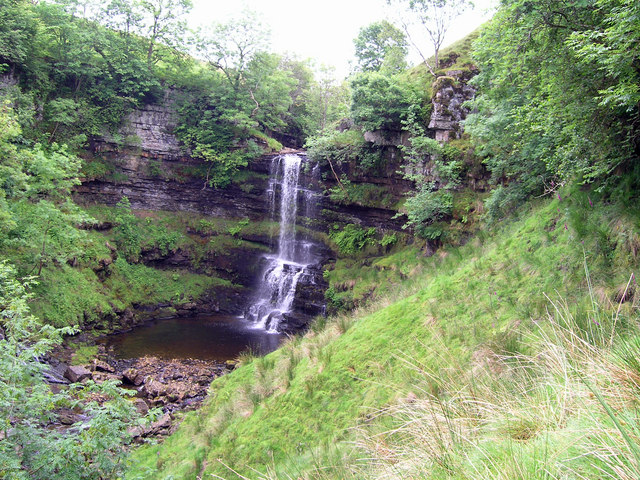 The River Rawthey plunging over Uldale Force - geograph.org.uk - 542832