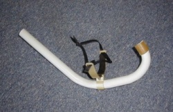 Front-mounted competitive swimmer's snorkel