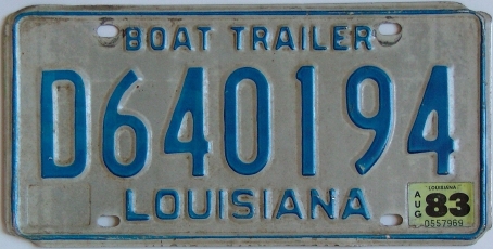 File:1983 Louisiana license plate boat trailer.jpg