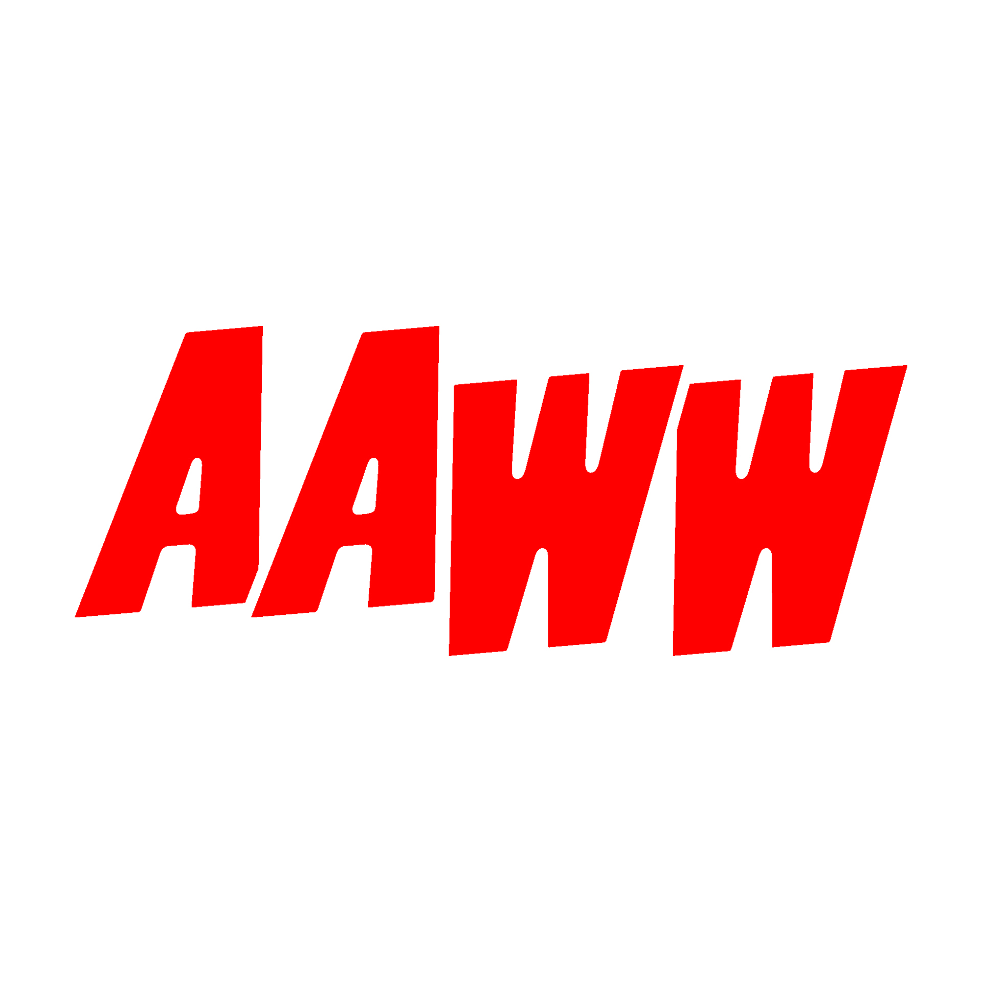 AAWW logo with red type