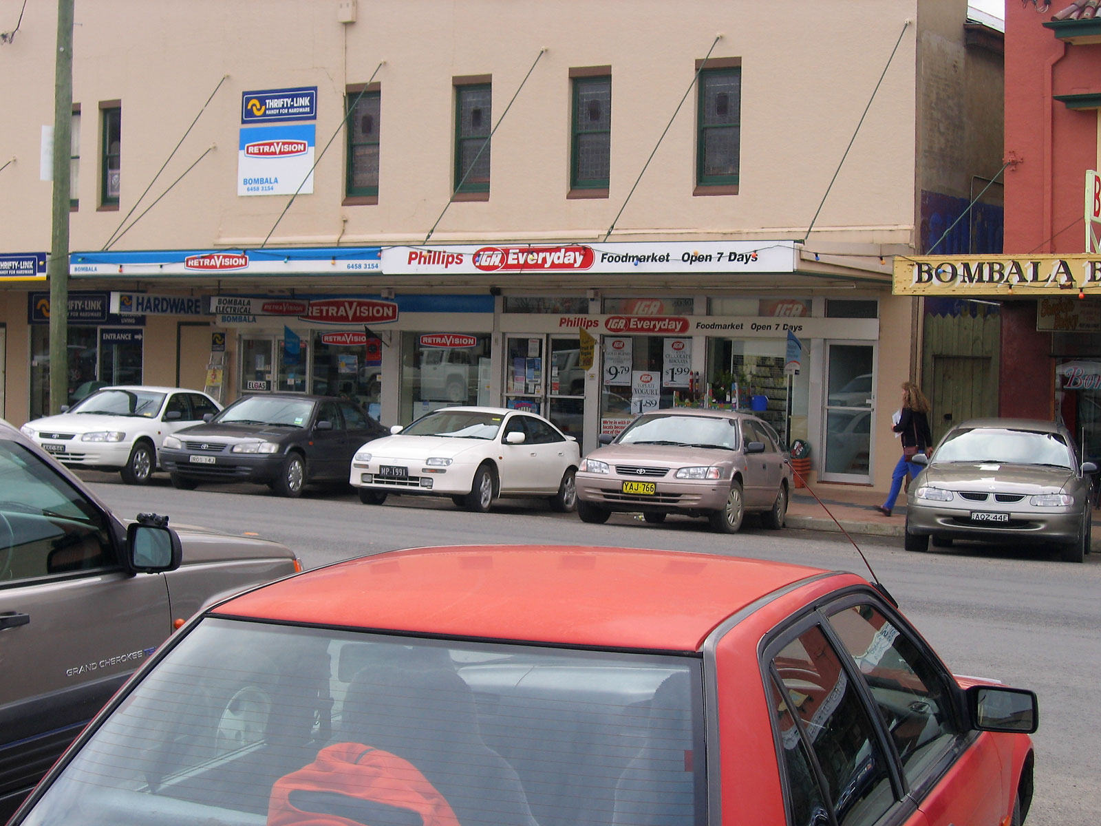 Bombala with typical backward parking cars, NSW