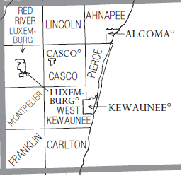 Townships of Kewaunee County