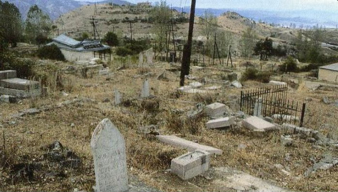 File:Mirza Hasan cemetery in Shusha in a destroyed state.png