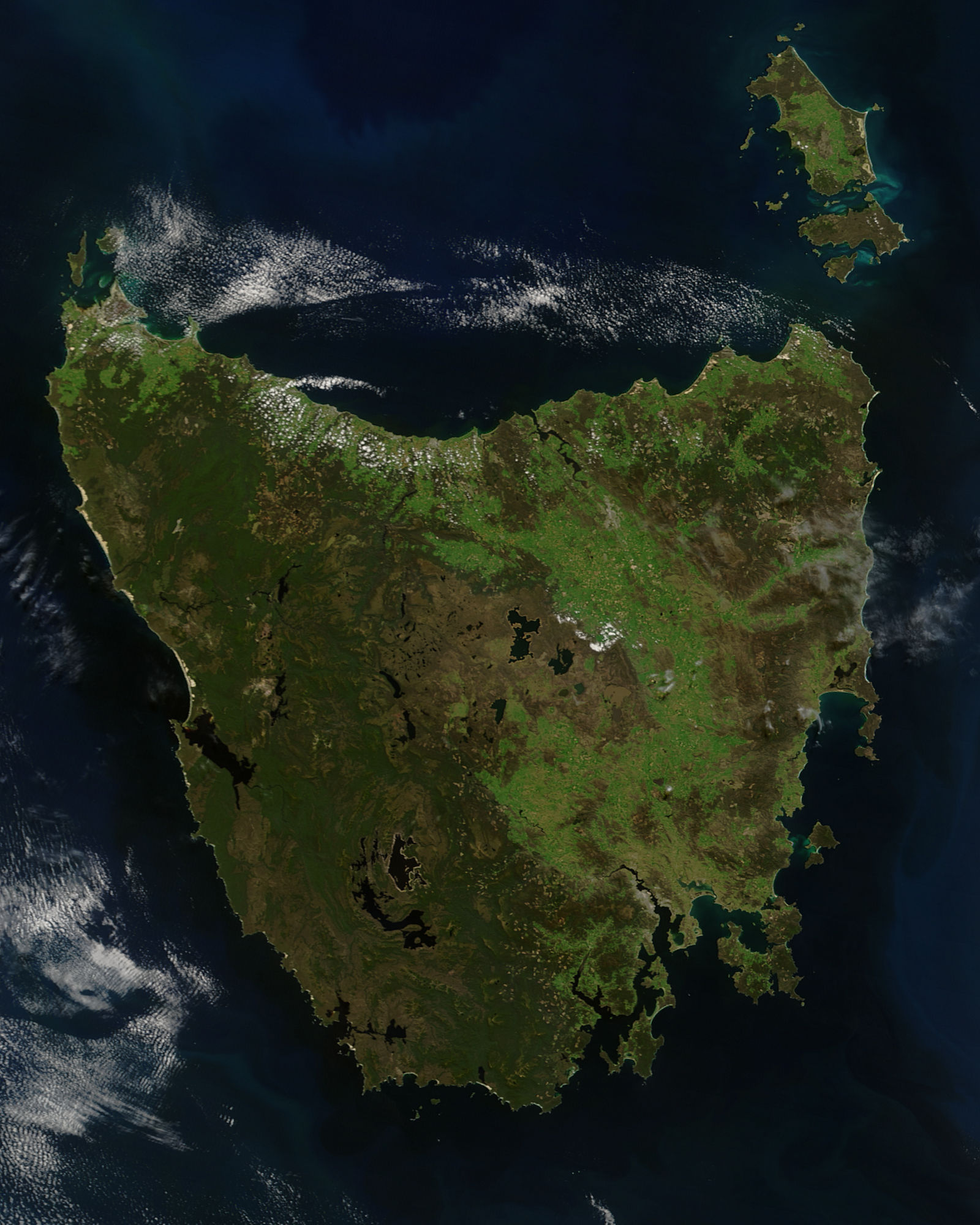 Tasmania from space