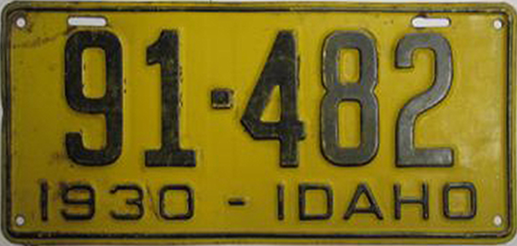 File:1930 Idaho license plate.jpg