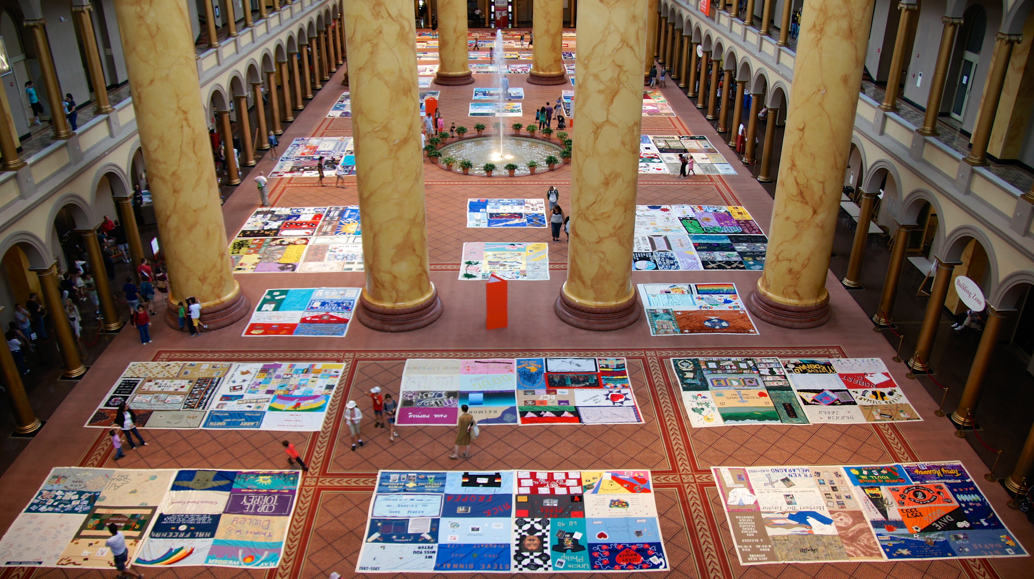 AIDS Quilt at the National Building Museum.