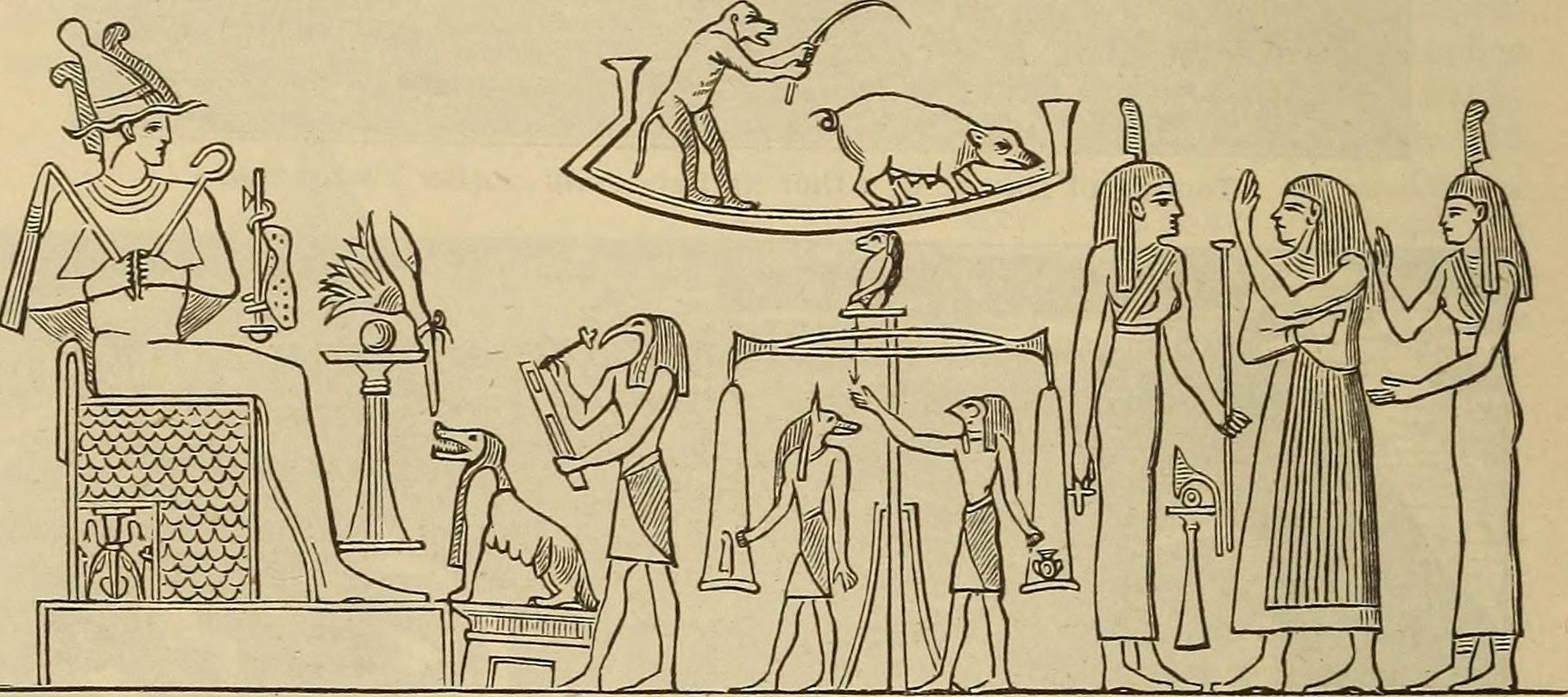 Древний Египет суд Осириса рисунок