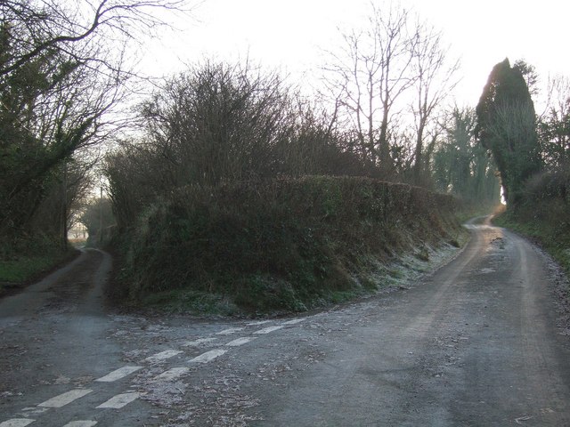 File:Lane junction at Newtown - geograph.org.uk - 638319.jpg