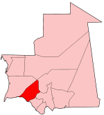 Letak Brakna di Mauritania