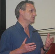 Roger Bourke speaking at the University of Western Australia