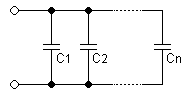 Diagrama amb diversos condensadors en paral·lel