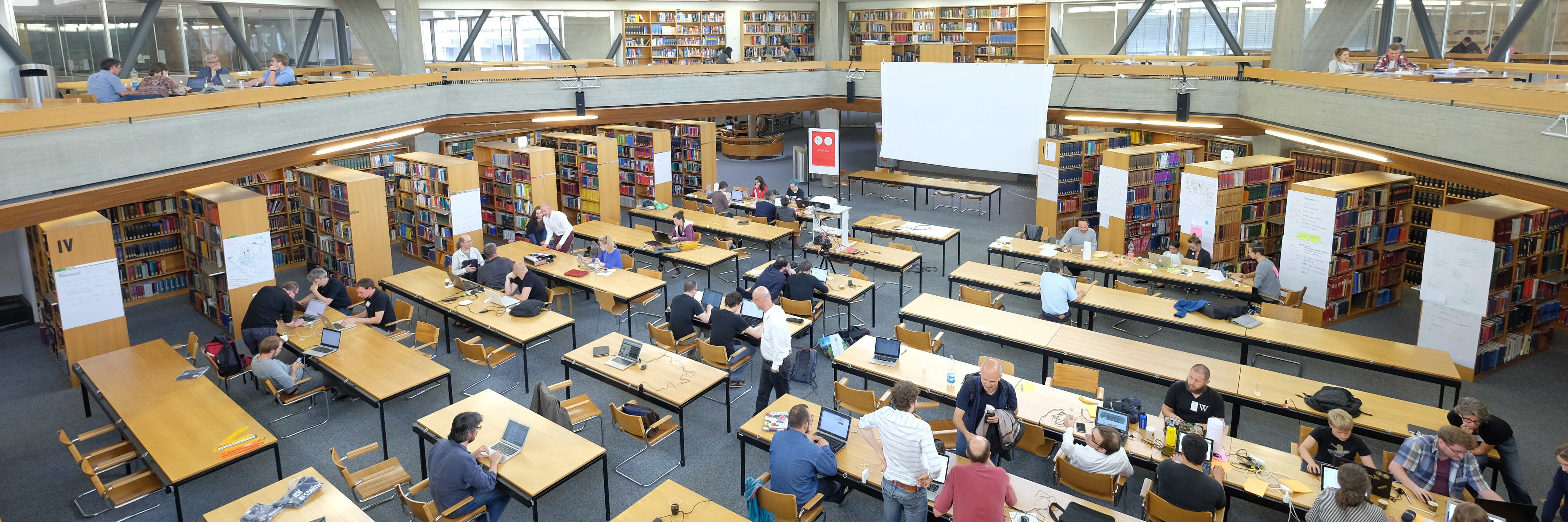 Swiss Open Cultural Data Hackathon 2016 at the Basel University Library. Photo by M. Schwendener, Commons