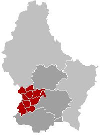 Location of the Capellen canton