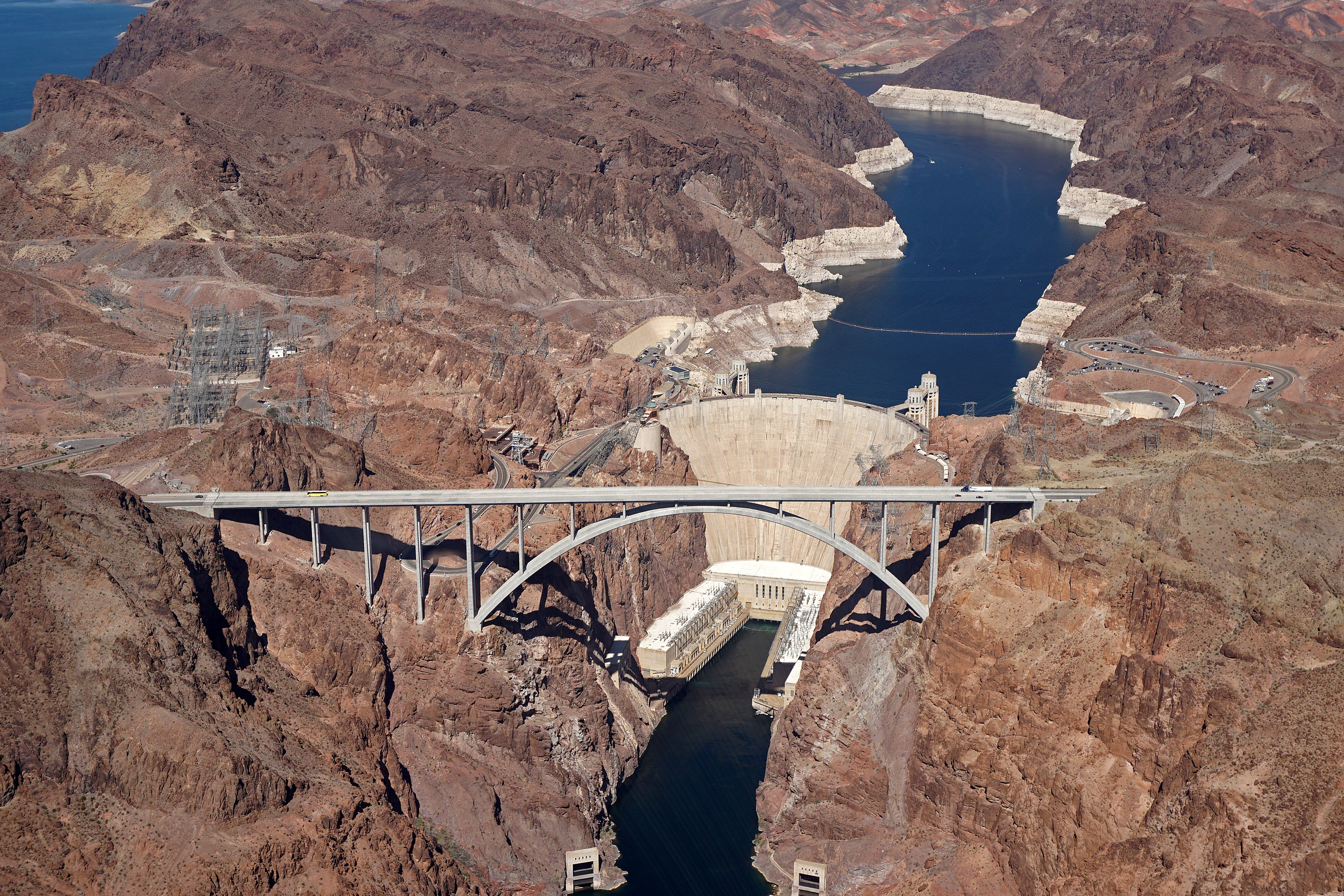 As seen from the Mike O'Callaghan-Pat Tillman Memorial Bridge, the