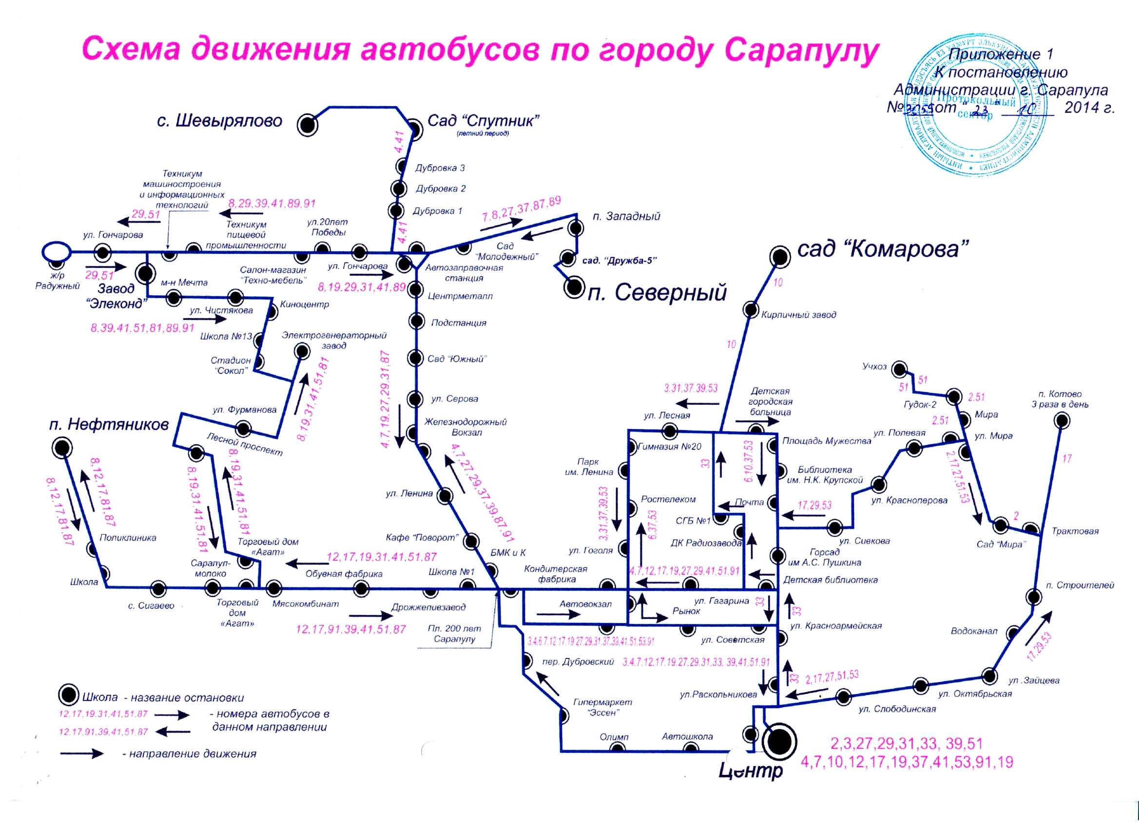 Ижевск карта автобусных маршрутов