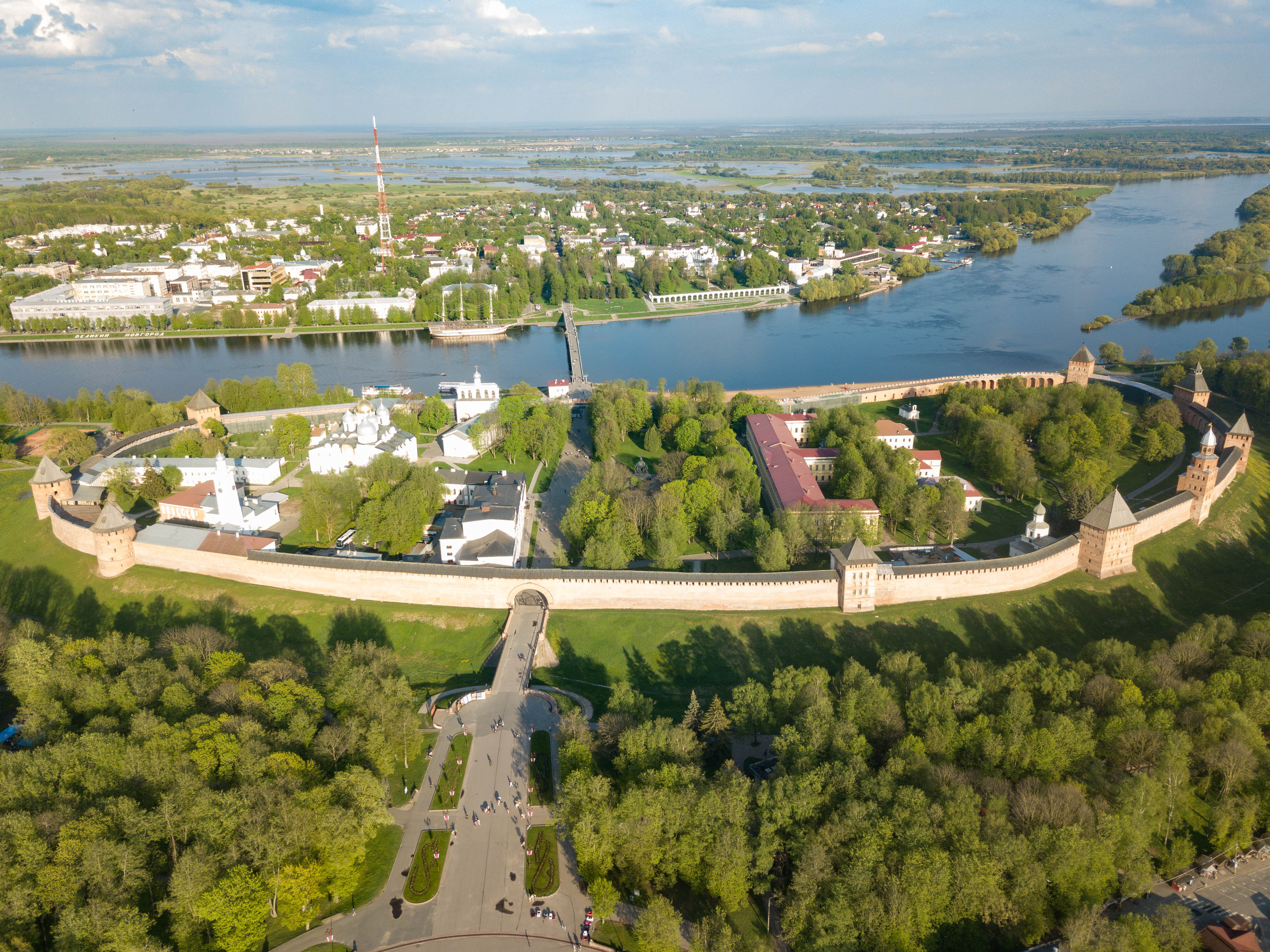 Великий Новгород Кремль сверху